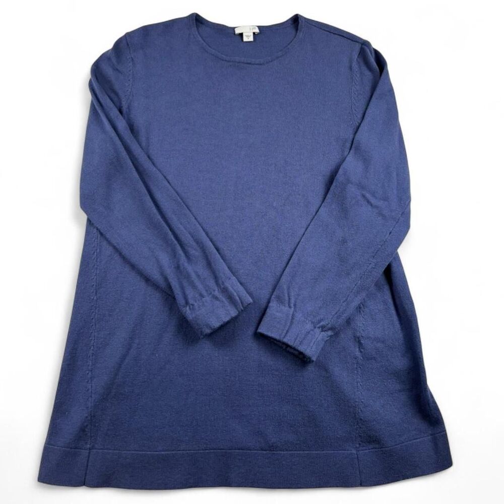 J.Jill Blue Long Sleeve Sweater Top Women’s Size M Knit Pullover
